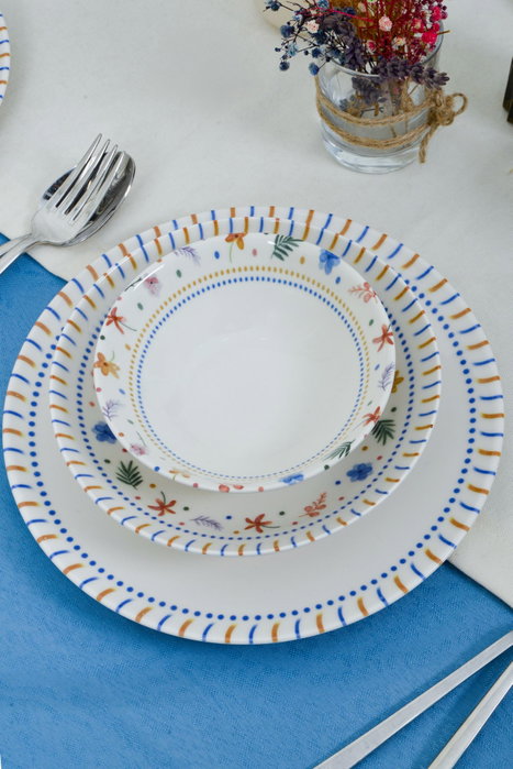 Hermia Juego de Cena Dalya de 18 Piezas Multicolor